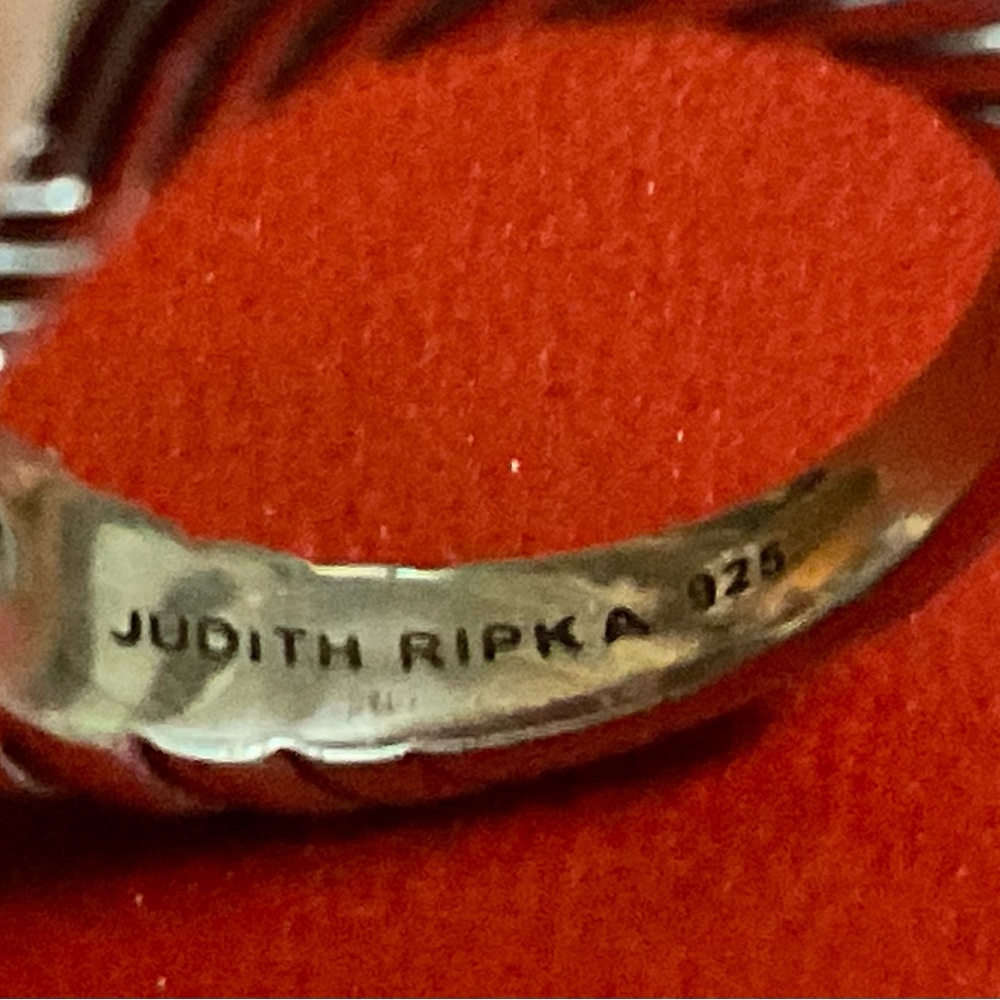 Judith Ripka: Pava heart shaped striking silver (925) cocktail style rop… - Picture 8 of 9